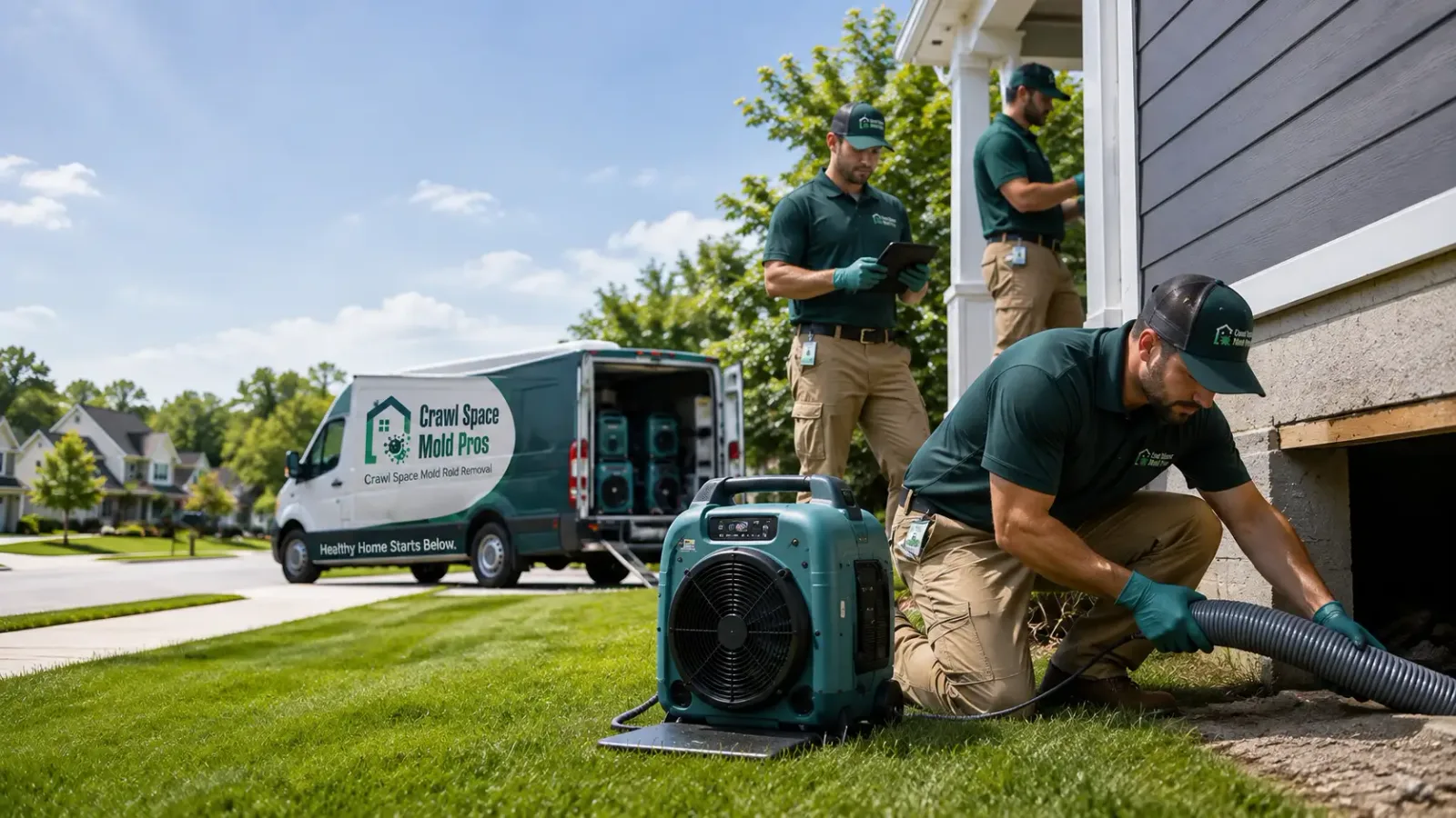 Crawl Space Mold Removal in Linwood, MA